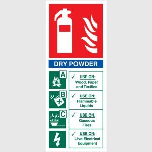 Dry Powder Fire Extinguisher Sign
