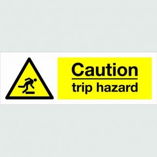Caution trip hazard