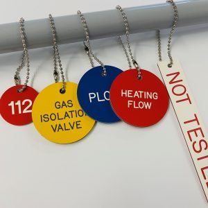 Engraved Traffolyte Valve Tags