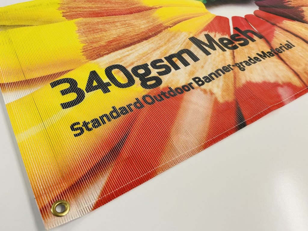 Printed mesh banner
