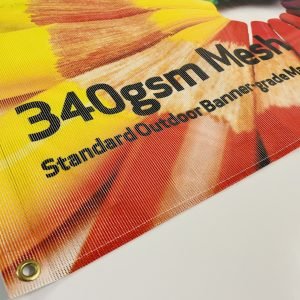 Printed mesh banner