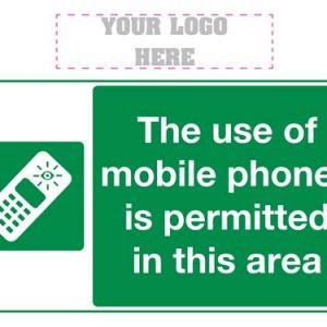 The use of mobile phones is permitted in this area sign