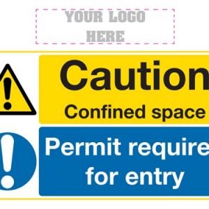 Caution Confined Space Permit Required For Entry Sign