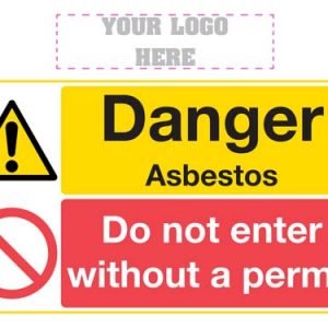 Danger Asbestos Do Not Enter Without A Permit Sign