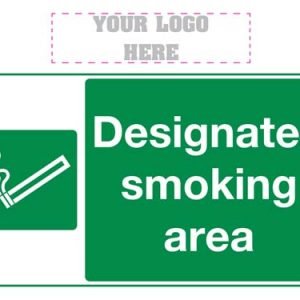 Designated smoking area sign