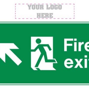 Fire Exit Left & Up Sign