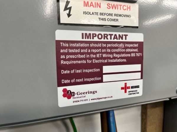 Date of last inspection sticker