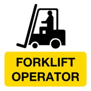 Forklift Operator Helmet Sticker
