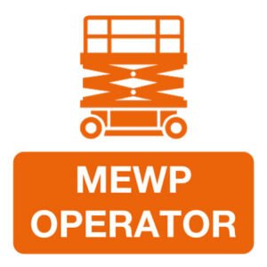 MEWP Operator helmet sticker