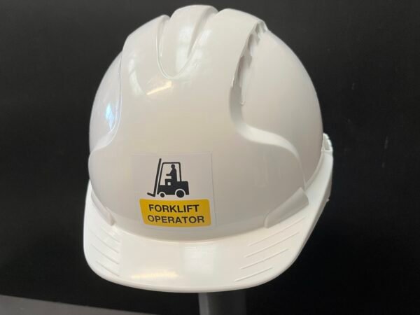 Forklift Operator Helmet Sticker