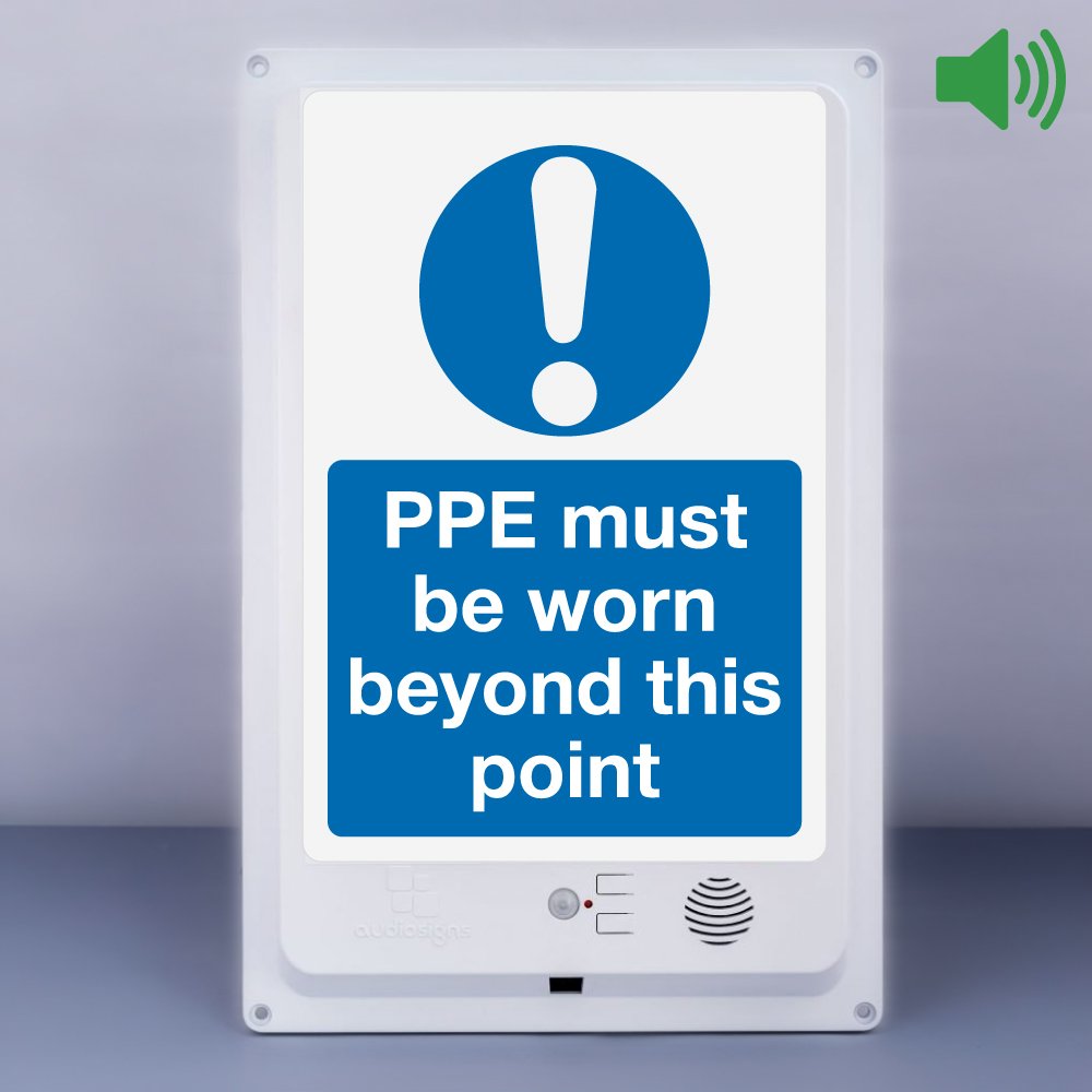 Protected: Talking Sign – PPE Must Be Worn Beyond This Point